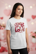 Valentines  "God is Love" faux crochet