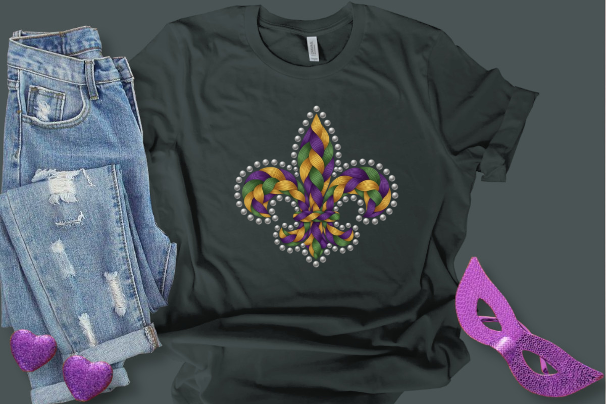 Braided Fleur-de-Lis Mardi Gras