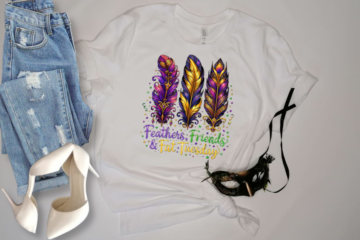Mardi Gras Feathers, Friends & Fat Tuesday